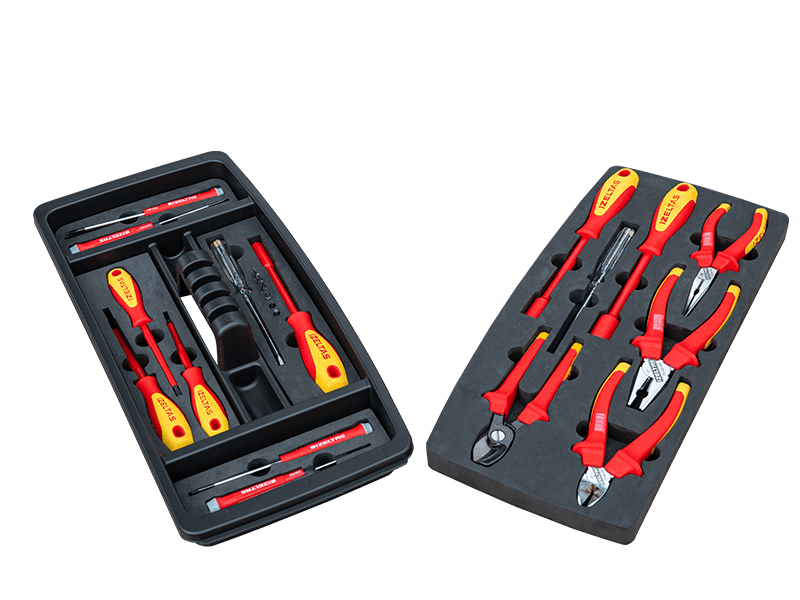 İZELTAŞ PLASTİK TAKIM ÇANTASI 19" ELEKTRİKÇİ SET 23 PARÇA